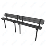 MyTcoat - Standard Outdoor Bench with Back - Inground Mount 10' L (MYT - BRT10 - 19) - SchoolOutlet