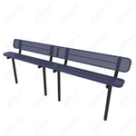 MyTcoat - Standard Outdoor Bench with Back - Inground Mount 10' L (MYT - BRT10 - 19) - SchoolOutlet