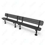 MyTcoat - Standard Outdoor Bench with Back - Surface Mount 10' L (MYT - BRT10 - 20) - SchoolOutlet