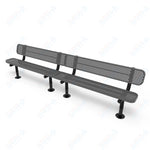 MyTcoat - Standard Outdoor Bench with Back - Surface Mount 10' L (MYT - BRT10 - 20) - SchoolOutlet