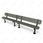 MyTcoat - Standard Outdoor Bench with Back - Surface Mount 10' L (MYT - BRT10 - 20) - SchoolOutlet