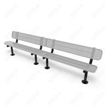 MyTcoat - Standard Outdoor Bench with Back - Surface Mount 10' L (MYT - BRT10 - 20) - SchoolOutlet