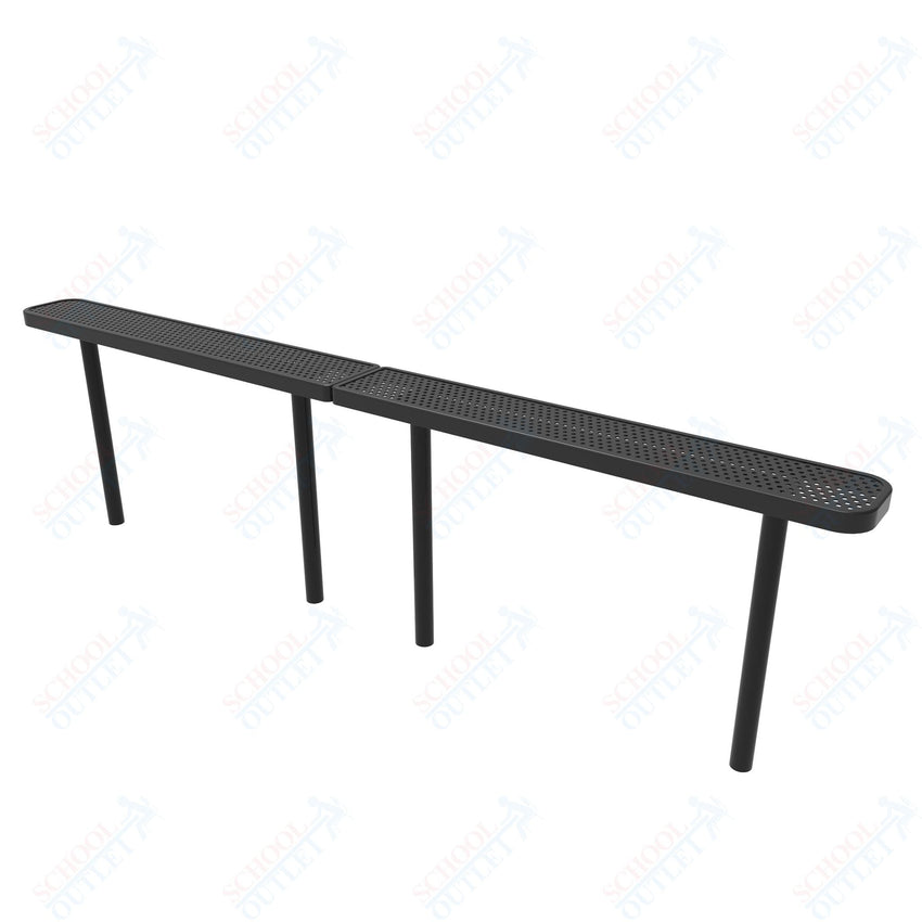 MyTcoat - Standard Outdoor Bench with Back - Inground Mount 10' L (MYT - BRT10 - 22) - SchoolOutlet
