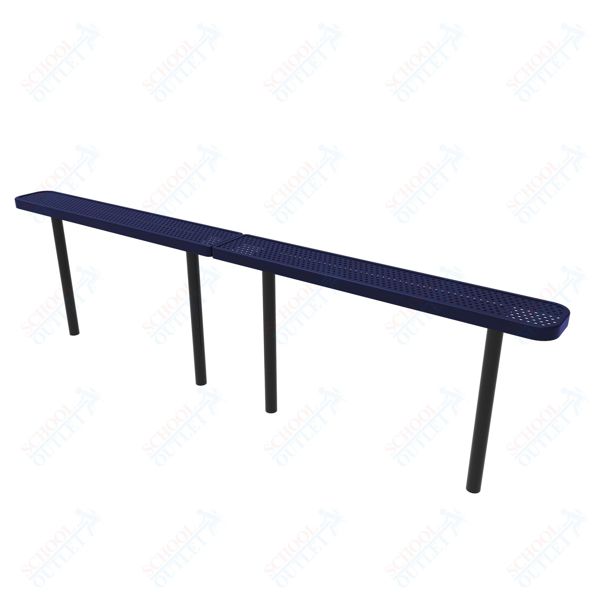 MyTcoat - Standard Outdoor Bench with Back - Inground Mount 10' L (MYT - BRT10 - 22) - SchoolOutlet