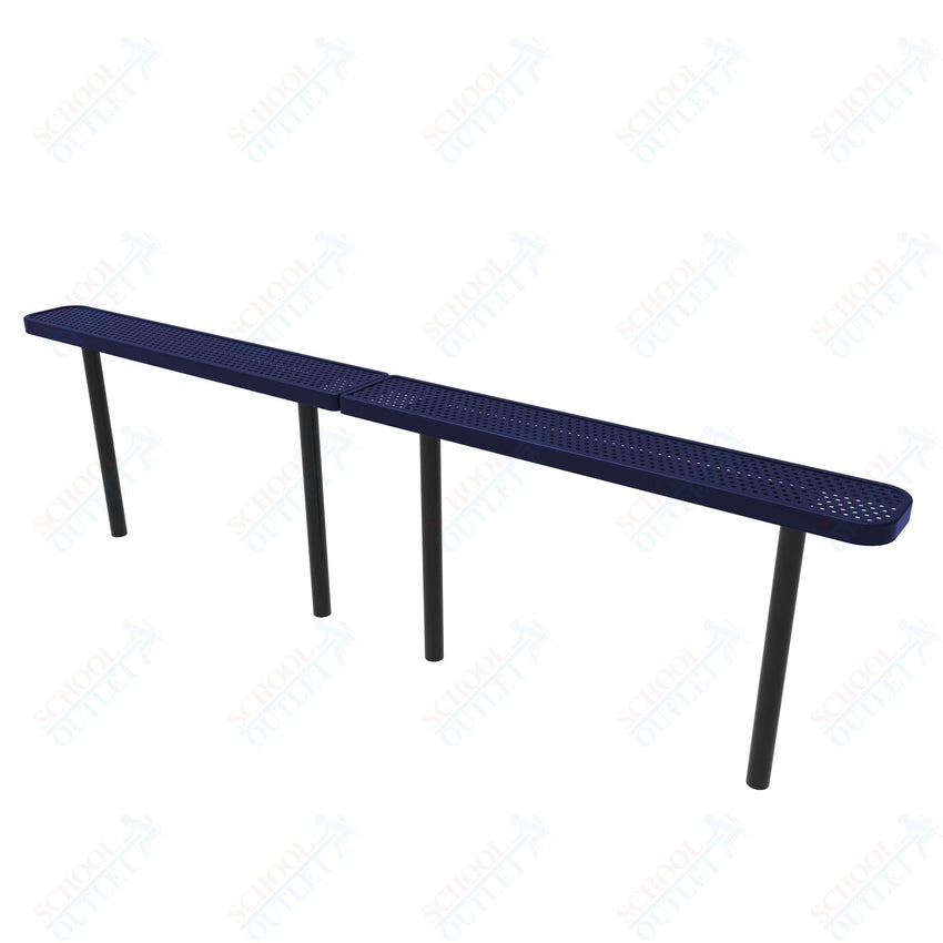 MyTcoat - Standard Outdoor Bench with Back - Inground Mount 10' L (MYT - BRT10 - 22) - SchoolOutlet