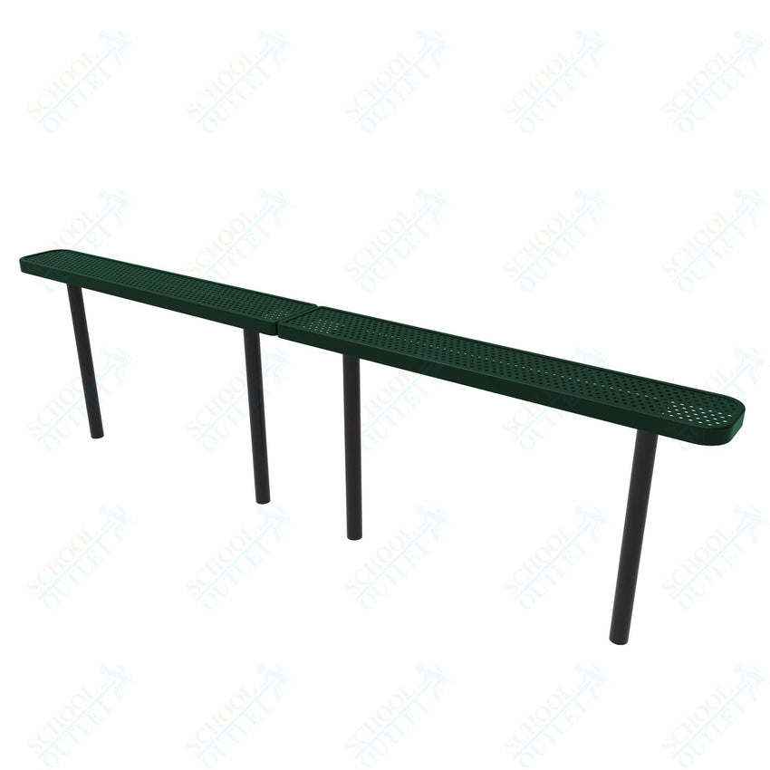 MyTcoat - Standard Outdoor Bench with Back - Inground Mount 10' L (MYT - BRT10 - 22) - SchoolOutlet