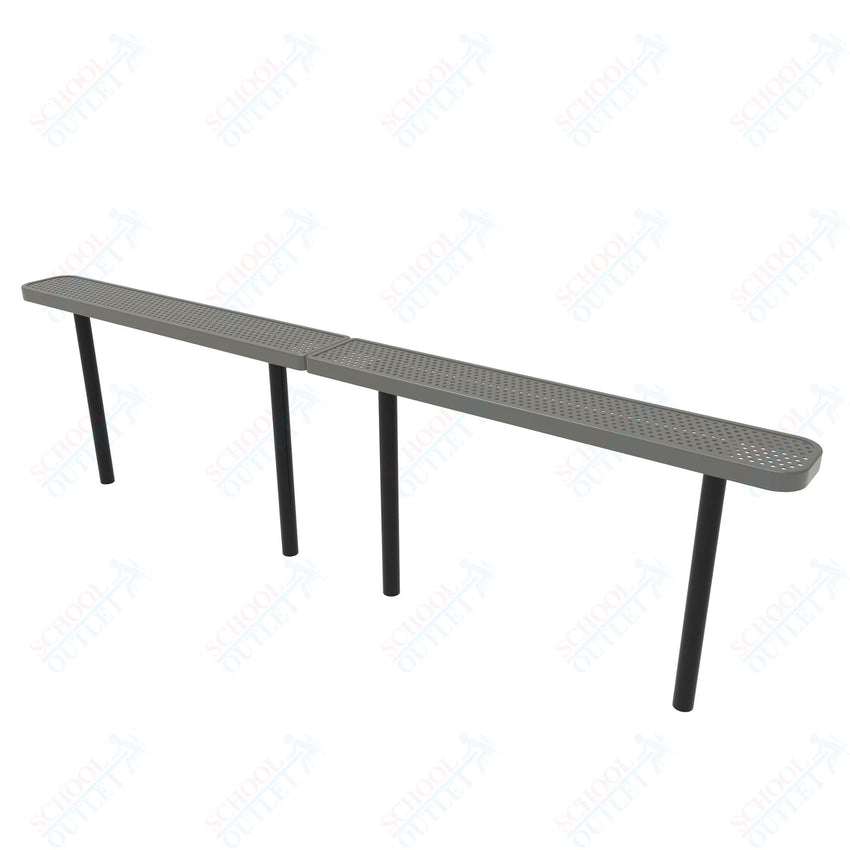 MyTcoat - Standard Outdoor Bench with Back - Inground Mount 10' L (MYT - BRT10 - 22) - SchoolOutlet