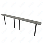MyTcoat - Standard Outdoor Bench with Back - Inground Mount 10' L (MYT - BRT10 - 22) - SchoolOutlet