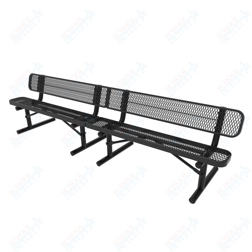 MyTcoat - Standard Portable Outdoor Bench with Back 15' L (MYT - BRT15 - 18) - SchoolOutlet