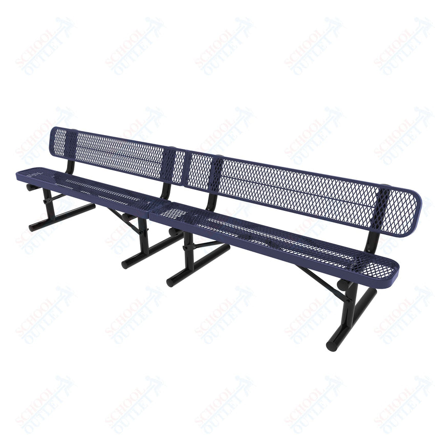 MyTcoat - Standard Portable Outdoor Bench with Back 15' L (MYT - BRT15 - 18) - SchoolOutlet