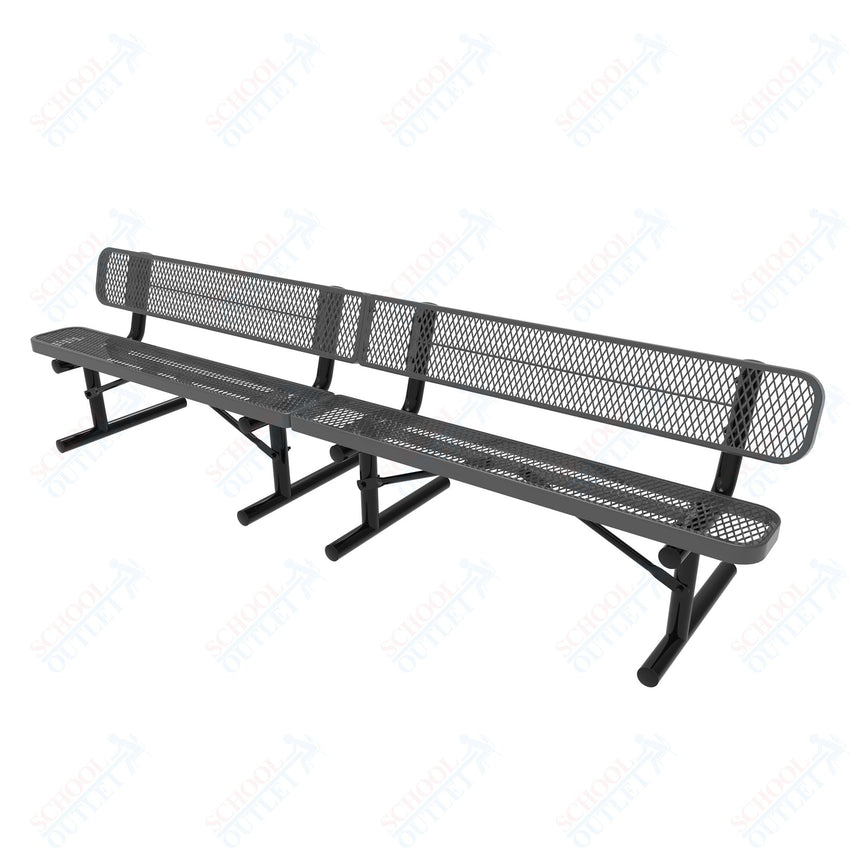 MyTcoat - Standard Portable Outdoor Bench with Back 15' L (MYT - BRT15 - 18) - SchoolOutlet