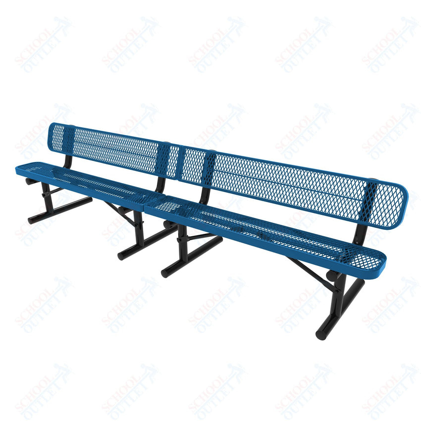 MyTcoat - Standard Portable Outdoor Bench with Back 15' L (MYT - BRT15 - 18) - SchoolOutlet