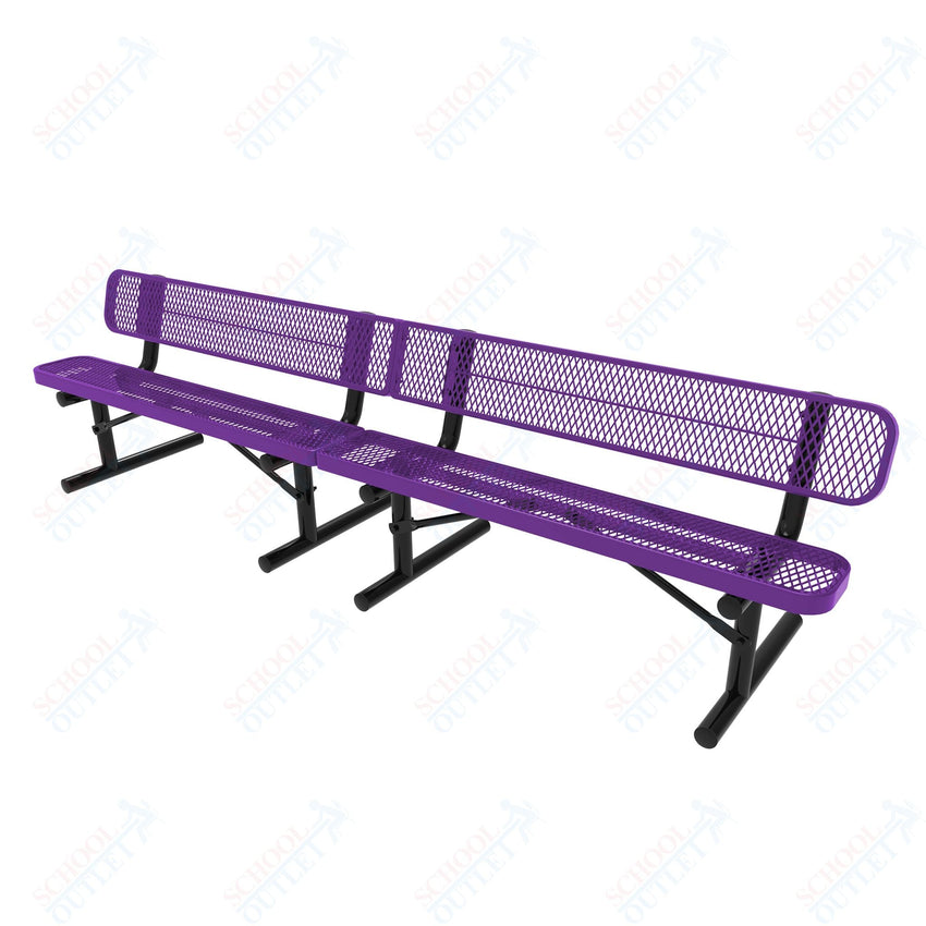 MyTcoat - Standard Portable Outdoor Bench with Back 15' L (MYT - BRT15 - 18) - SchoolOutlet