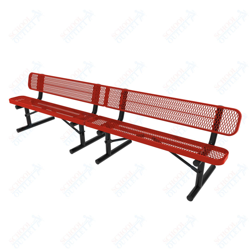 MyTcoat - Standard Portable Outdoor Bench with Back 15' L (MYT - BRT15 - 18) - SchoolOutlet