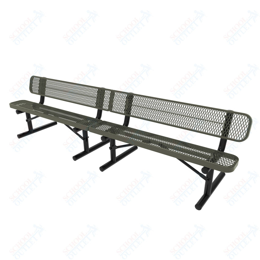 MyTcoat - Standard Portable Outdoor Bench with Back 15' L (MYT - BRT15 - 18) - SchoolOutlet