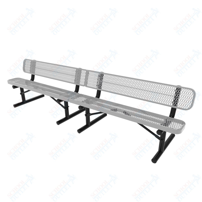 MyTcoat - Standard Portable Outdoor Bench with Back 15' L (MYT - BRT15 - 18) - SchoolOutlet