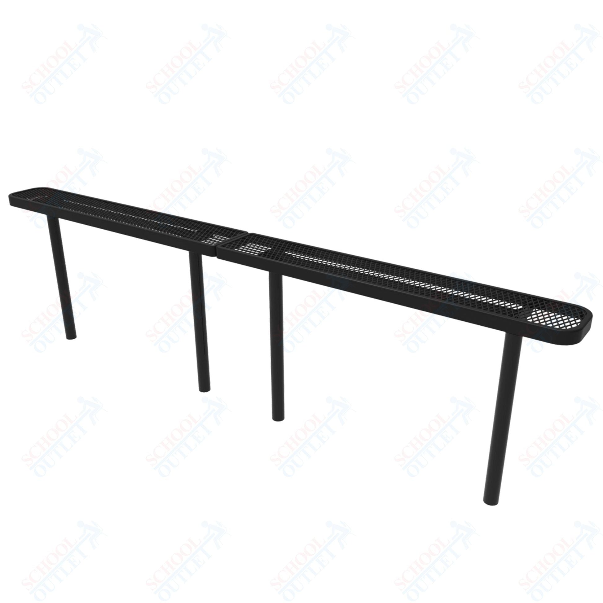 MyTcoat - Standard Outdoor Bench with Back - Inground Mount 15' L (MYT - BRT15 - 22) - SchoolOutlet