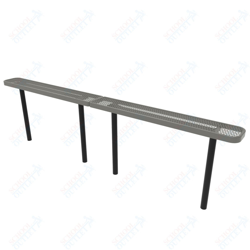 MyTcoat - Standard Outdoor Bench with Back - Inground Mount 15' L (MYT - BRT15 - 22) - SchoolOutlet