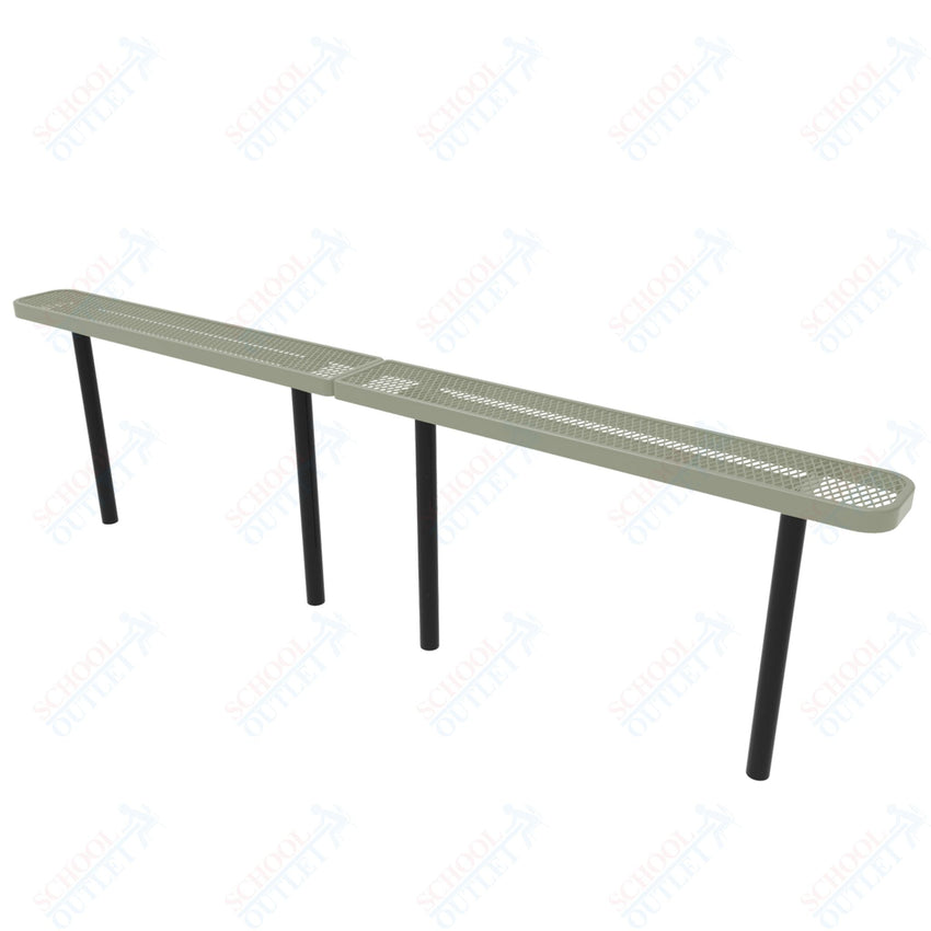 MyTcoat - Standard Outdoor Bench with Back - Inground Mount 15' L (MYT - BRT15 - 22) - SchoolOutlet