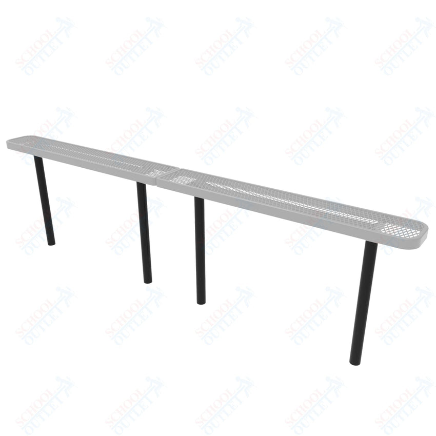 MyTcoat - Standard Outdoor Bench with Back - Inground Mount 15' L (MYT - BRT15 - 22) - SchoolOutlet