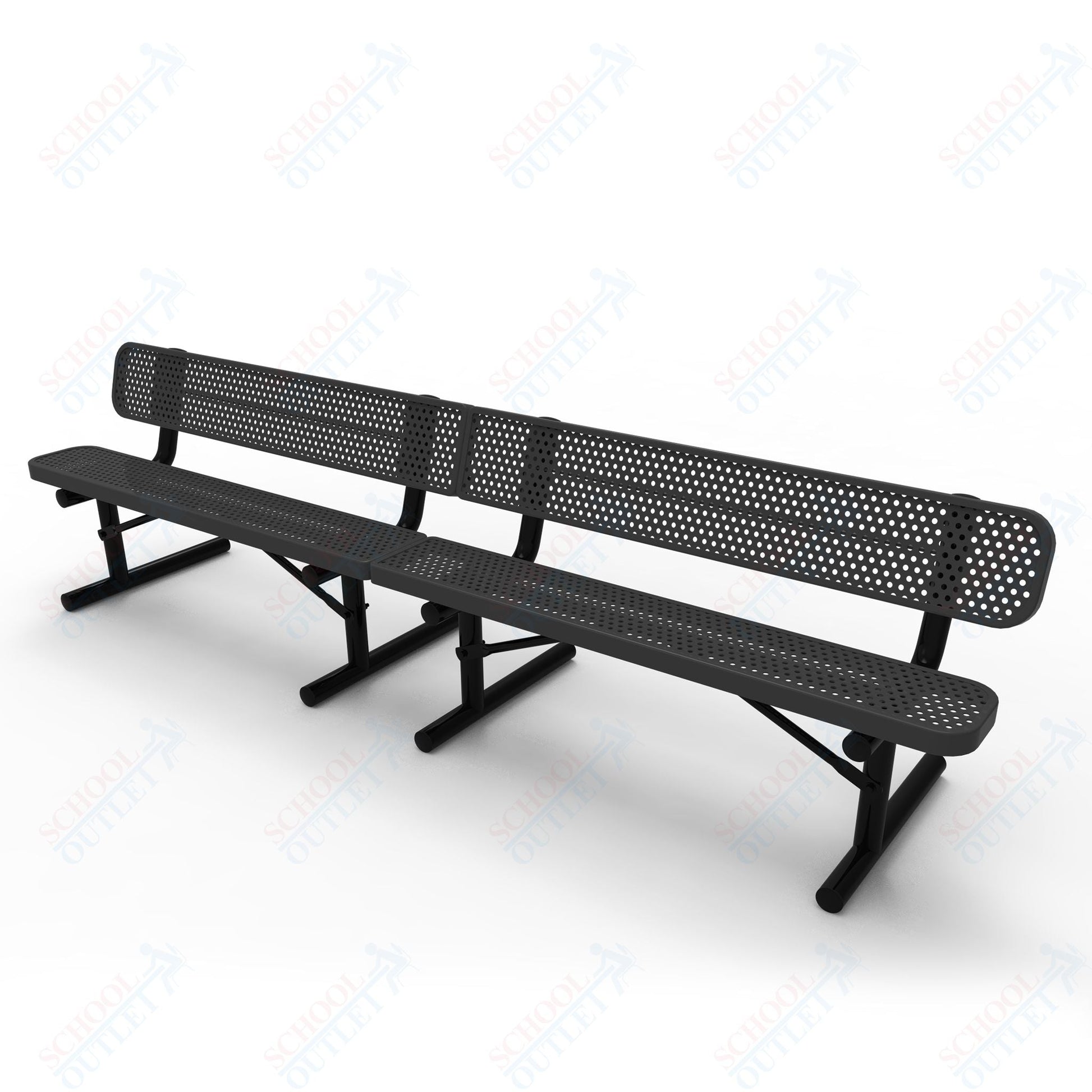 MyTcoat - Standard Portable Outdoor Bench with Back 15' L (MYT - BRT15 - 18) - SchoolOutlet