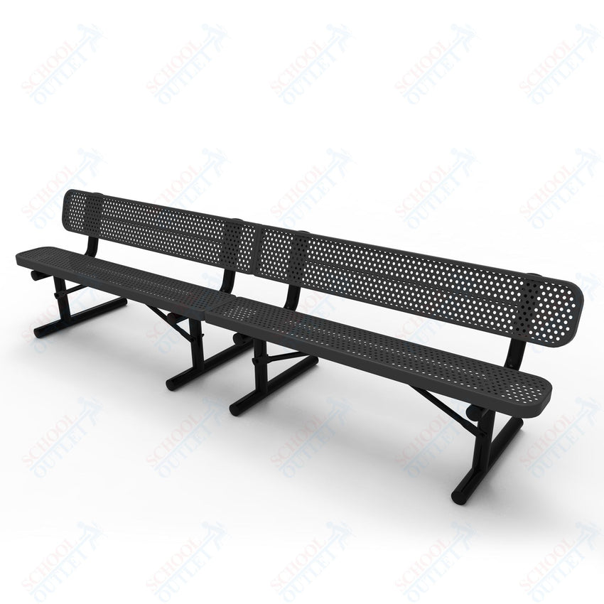 MyTcoat - Standard Portable Outdoor Bench with Back 15' L (MYT - BRT15 - 18) - SchoolOutlet