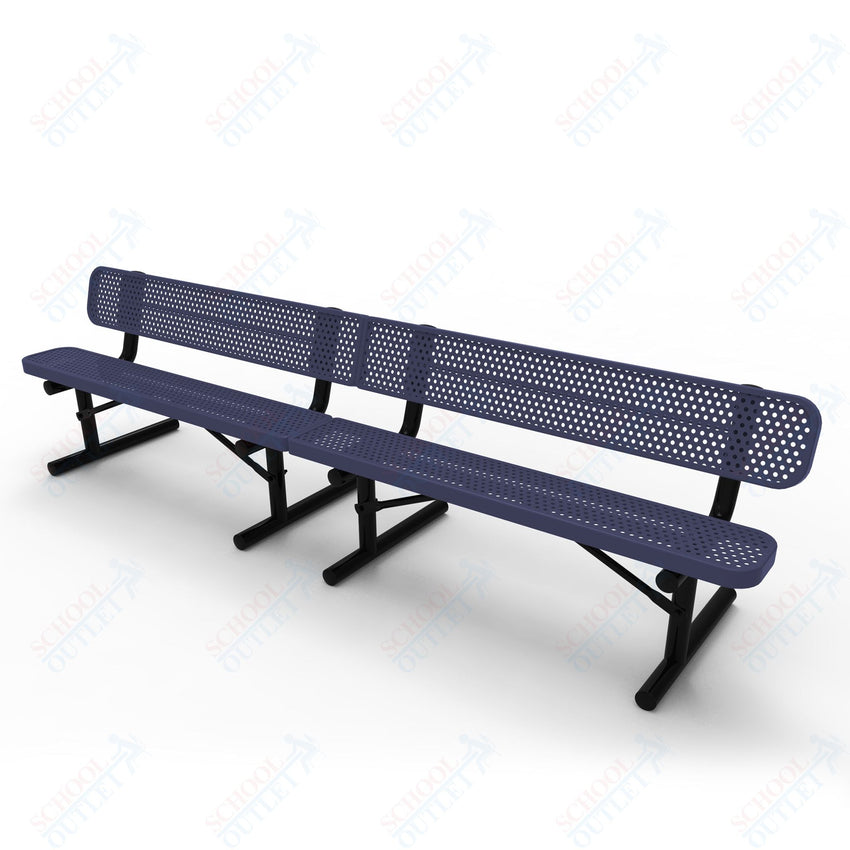 MyTcoat - Standard Portable Outdoor Bench with Back 15' L (MYT - BRT15 - 18) - SchoolOutlet