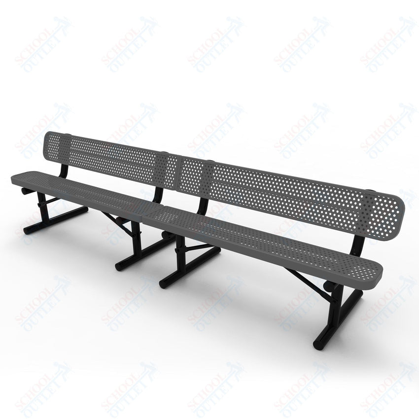 MyTcoat - Standard Portable Outdoor Bench with Back 15' L (MYT - BRT15 - 18) - SchoolOutlet