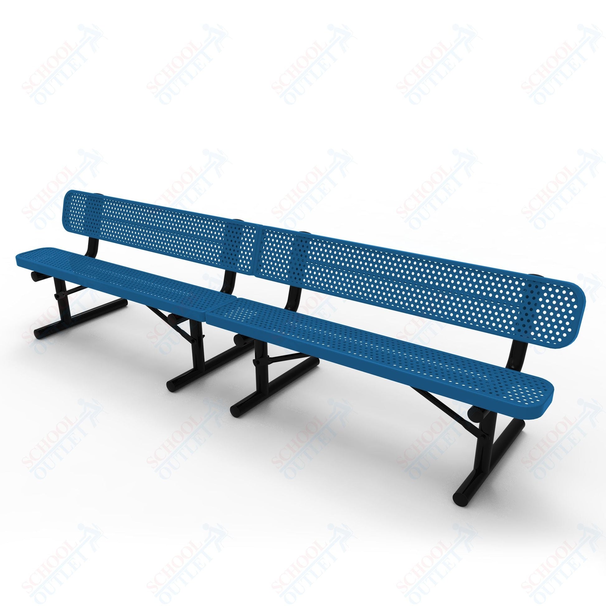 MyTcoat - Standard Portable Outdoor Bench with Back 15' L (MYT - BRT15 - 18) - SchoolOutlet
