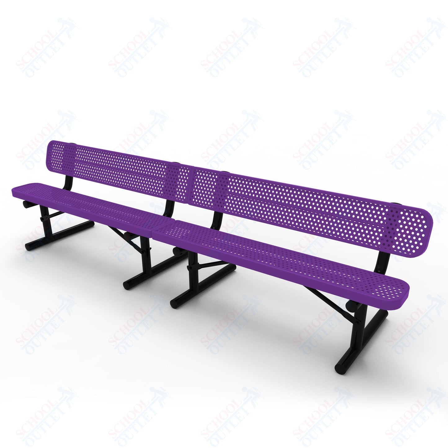 MyTcoat - Standard Portable Outdoor Bench with Back 15' L (MYT - BRT15 - 18) - SchoolOutlet