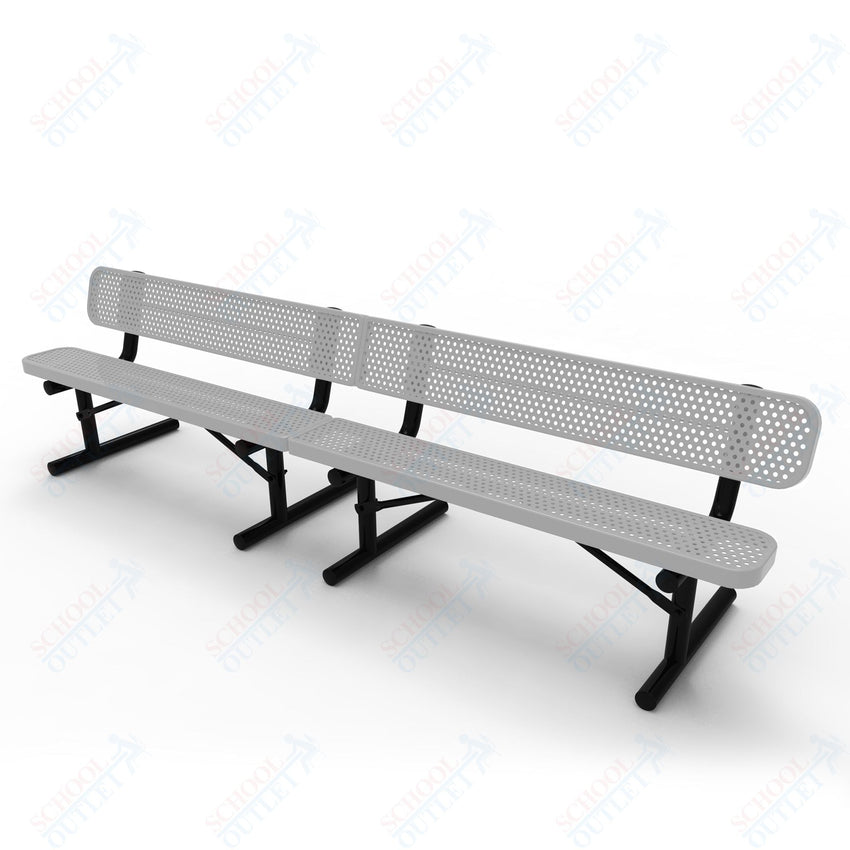 MyTcoat - Standard Portable Outdoor Bench with Back 15' L (MYT - BRT15 - 18) - SchoolOutlet