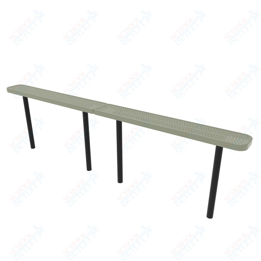 MyTcoat - Standard Outdoor Bench with Back - Inground Mount 15' L (MYT - BRT15 - 22) - SchoolOutlet