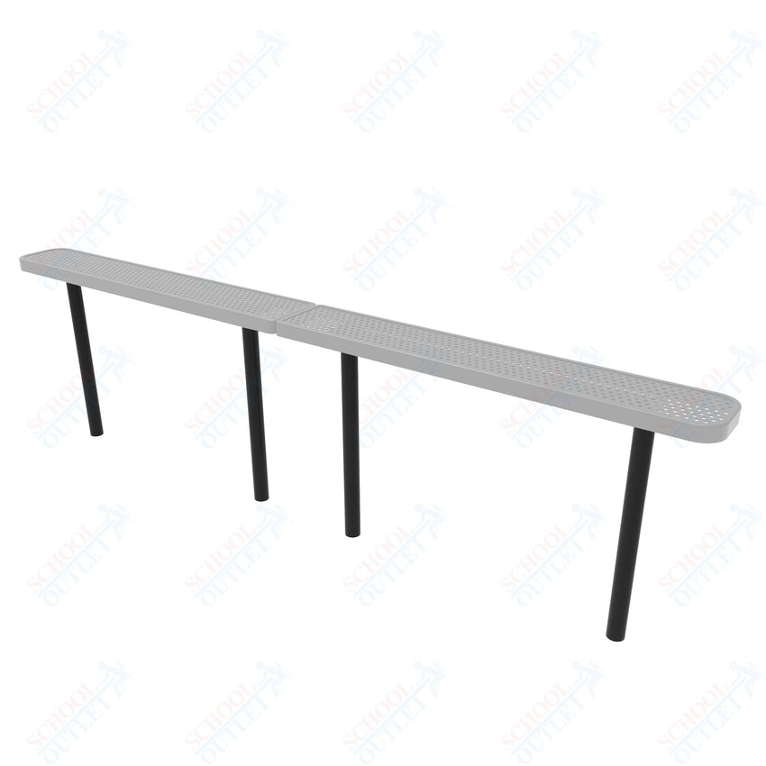 MyTcoat - Standard Outdoor Bench with Back - Inground Mount 15' L (MYT - BRT15 - 22) - SchoolOutlet