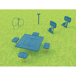 MyTcoat - Small Dog Kit - Square Dog Grooming Table with 4 Accessory Arms, Dog Hurdle, 2 Hoop Jump and Leash Post (MYT-DKT01)