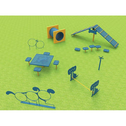 MyTcoat - Large Dog Kit - Square Dog Grooming Table with 4 Accessory Arms, Dog Hurdle, 2 Hoop Jump, Dog Shaped 3 Hoop Jump, Stepping Pads, Dog Crawl, Dog Climb and Leash Post (MYT-DKT03)