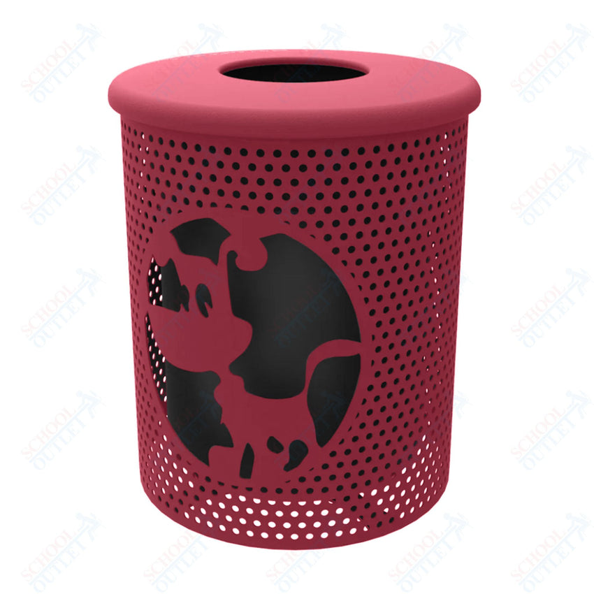 MyTcoat - Dog Themed Trash Receptacle with Flattop and Liner (MYT - DOG12) - SchoolOutlet