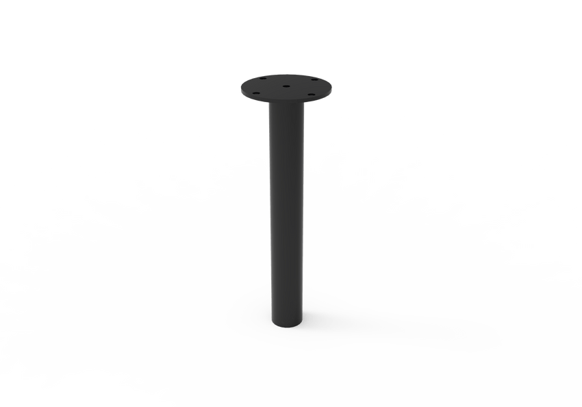 MyTcoat - Trash Receptacle Mount Brackets - Inground Mount 6" Diameter x 18.25" H - Black (MYT-RIM32-00) - SchoolOutlet