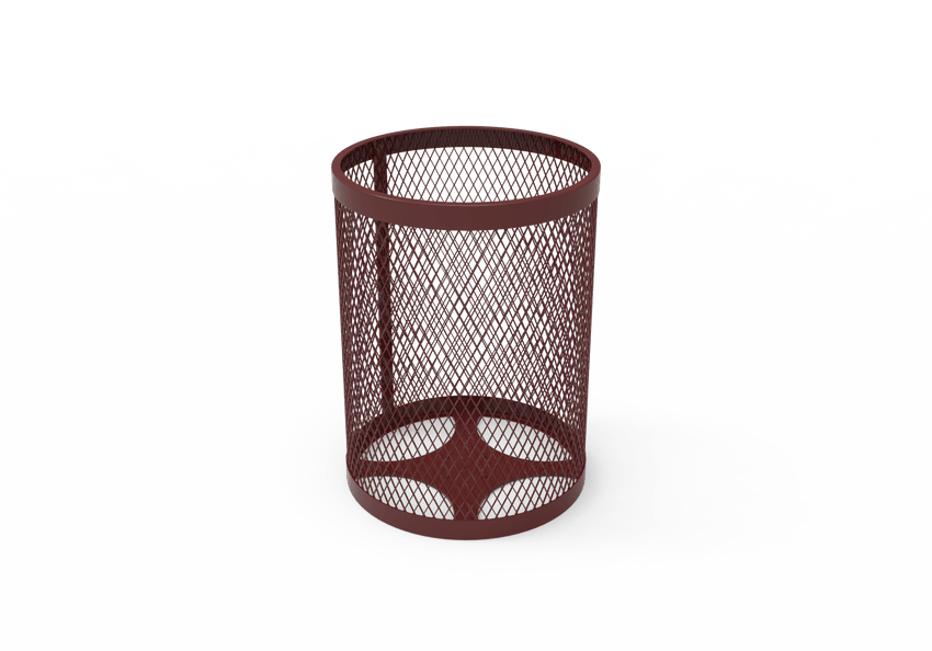 MyTcoat - 32 Gallon Metal Trash Receptacle 22.5" Diameter x 30" H (MYT-RRD32) - SchoolOutlet