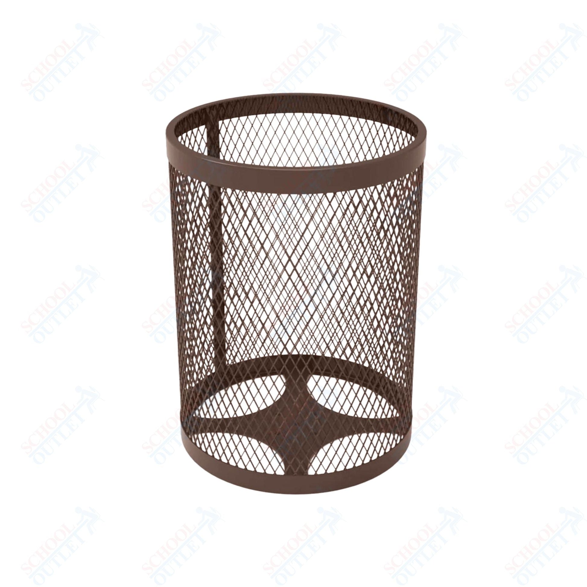 MyTcoat - 32 Gallon Metal Trash Receptacle 22.5" Diameter x 30" H (MYT - RRD32) - SchoolOutlet