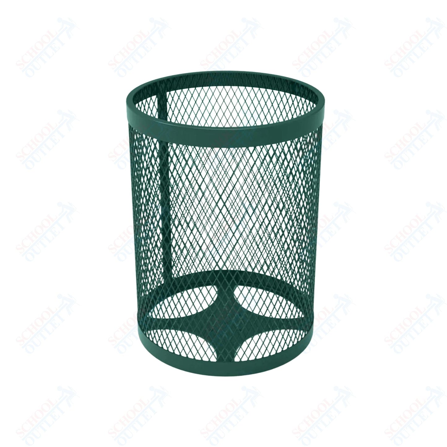 MyTcoat - 32 Gallon Metal Trash Receptacle 22.5" Diameter x 30" H (MYT - RRD32) - SchoolOutlet