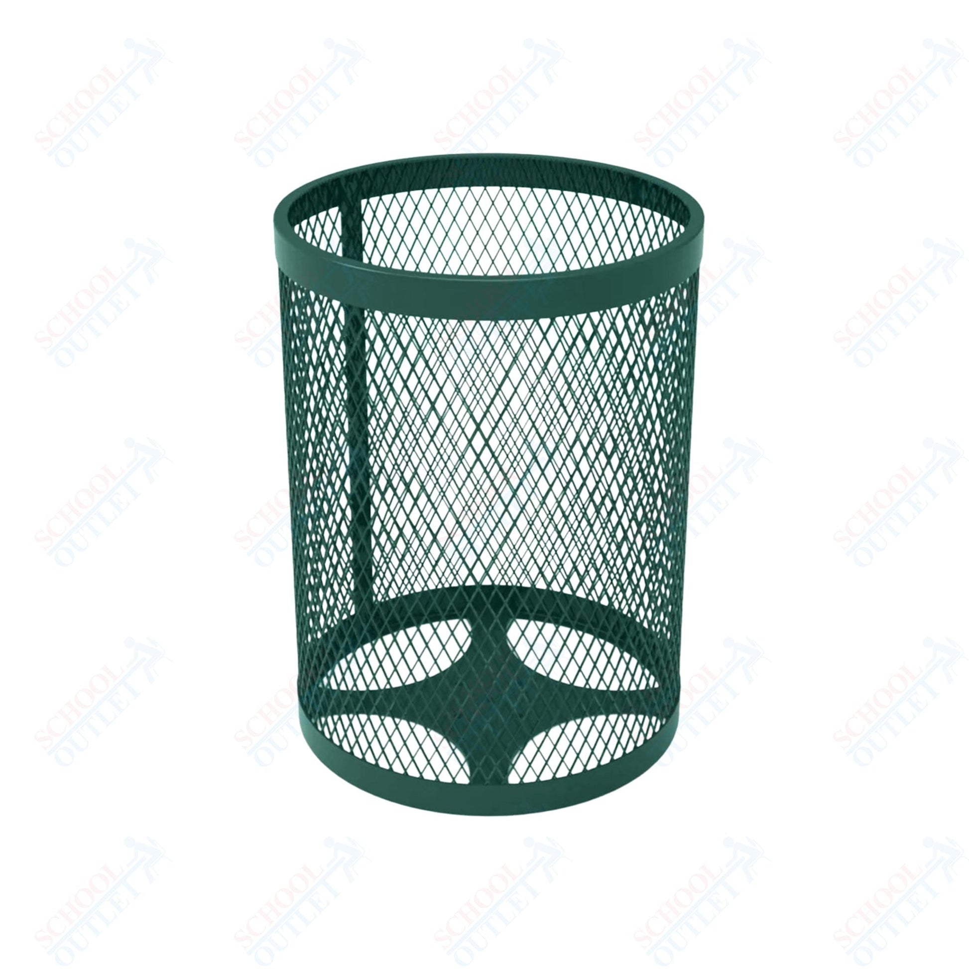 MyTcoat - 32 Gallon Metal Trash Receptacle 22.5" Diameter x 30" H (MYT - RRD32) - SchoolOutlet