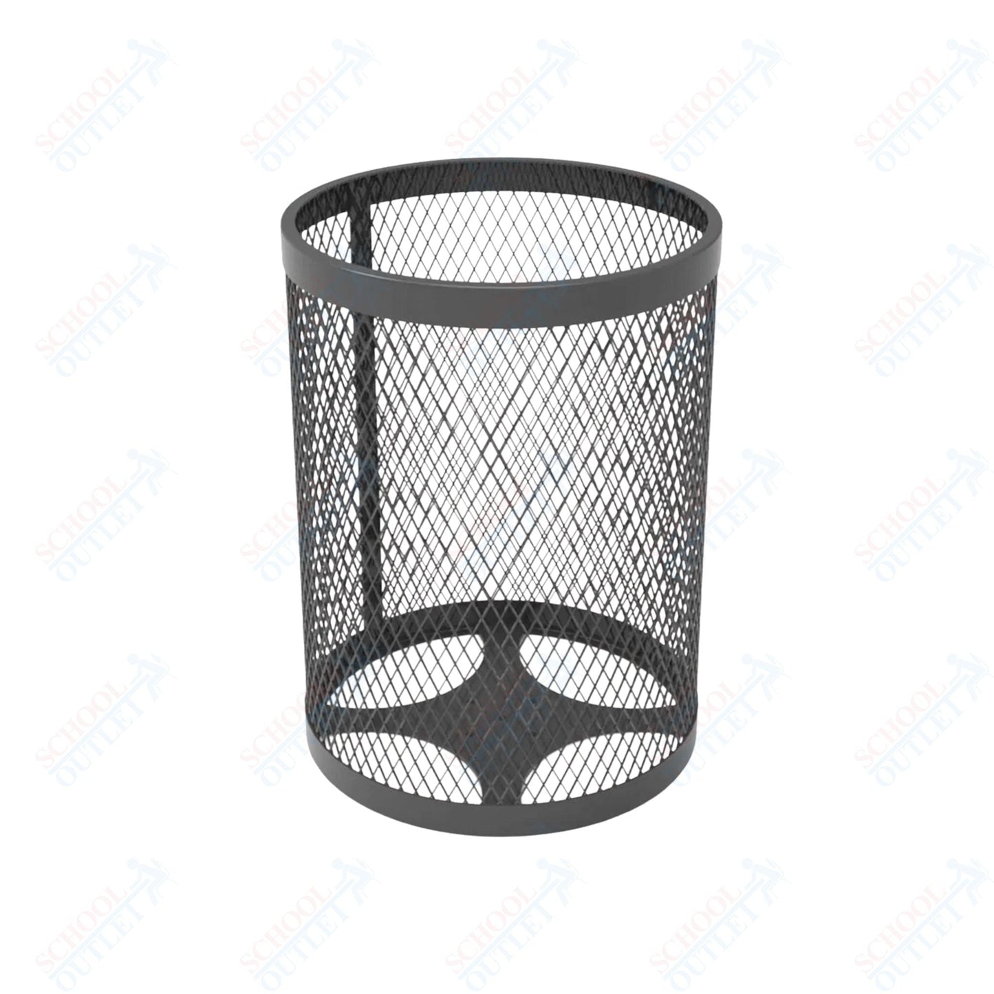 MyTcoat - 32 Gallon Metal Trash Receptacle 22.5" Diameter x 30" H (MYT - RRD32) - SchoolOutlet