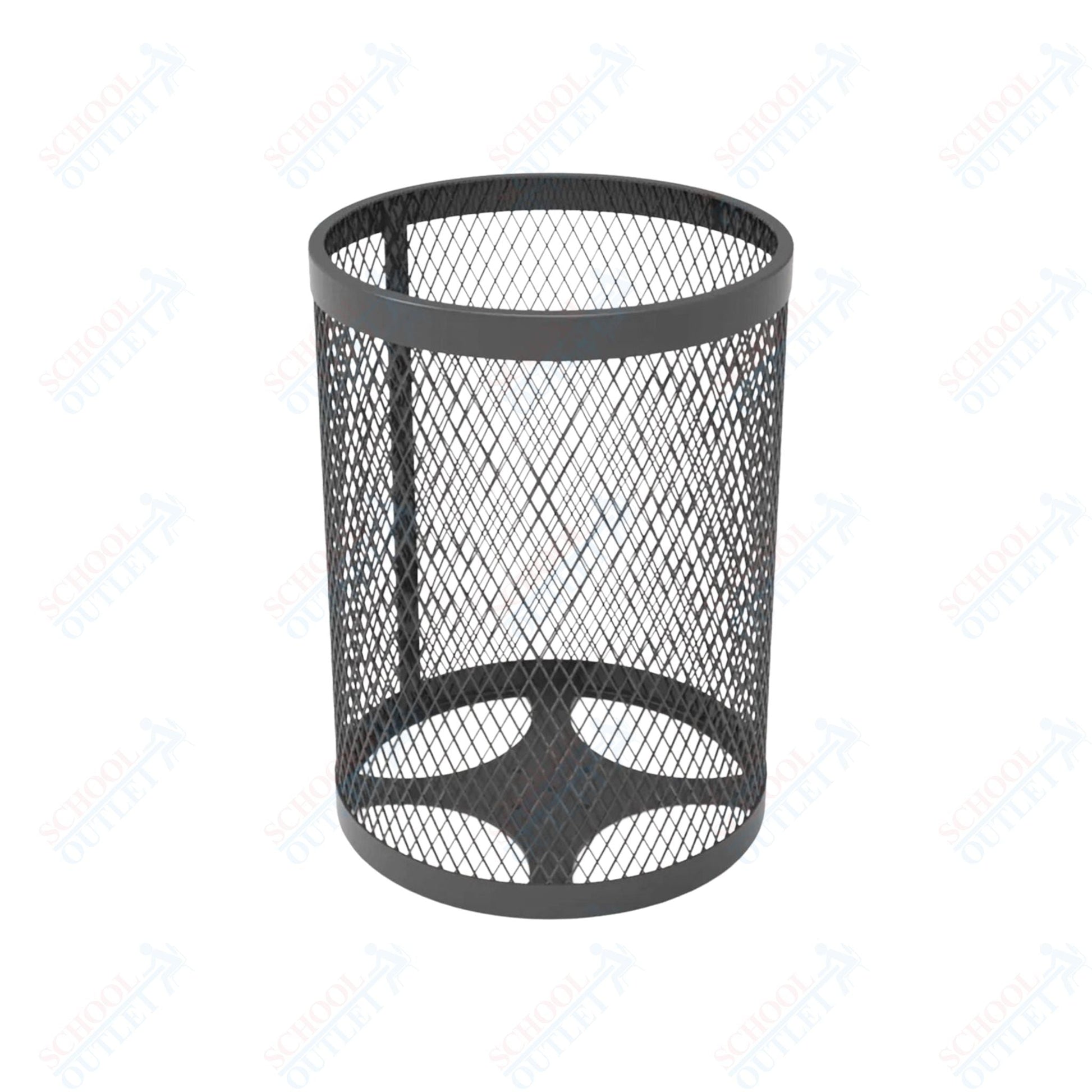 MyTcoat - 32 Gallon Metal Trash Receptacle 22.5" Diameter x 30" H (MYT - RRD32) - SchoolOutlet