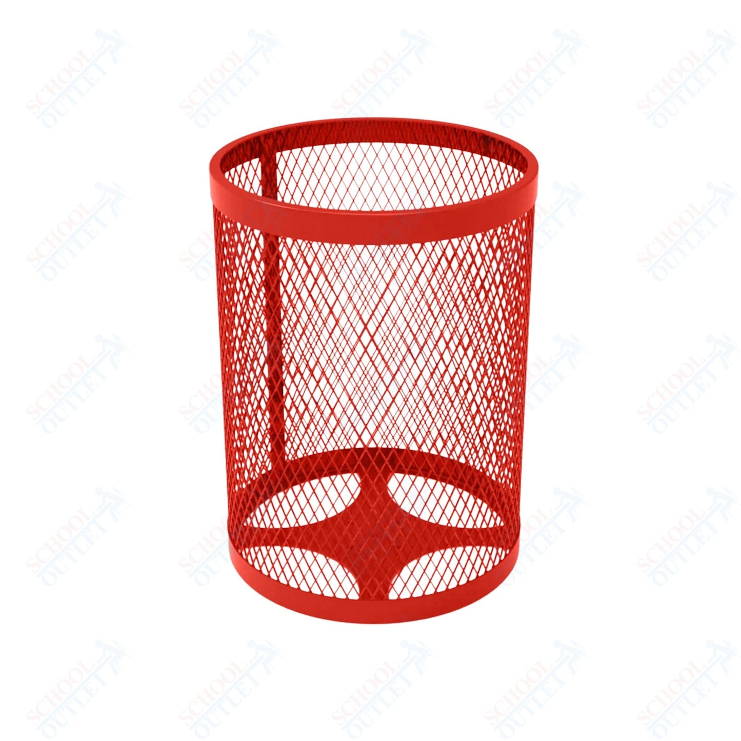 MyTcoat - 32 Gallon Metal Trash Receptacle 22.5" Diameter x 30" H (MYT - RRD32) - SchoolOutlet