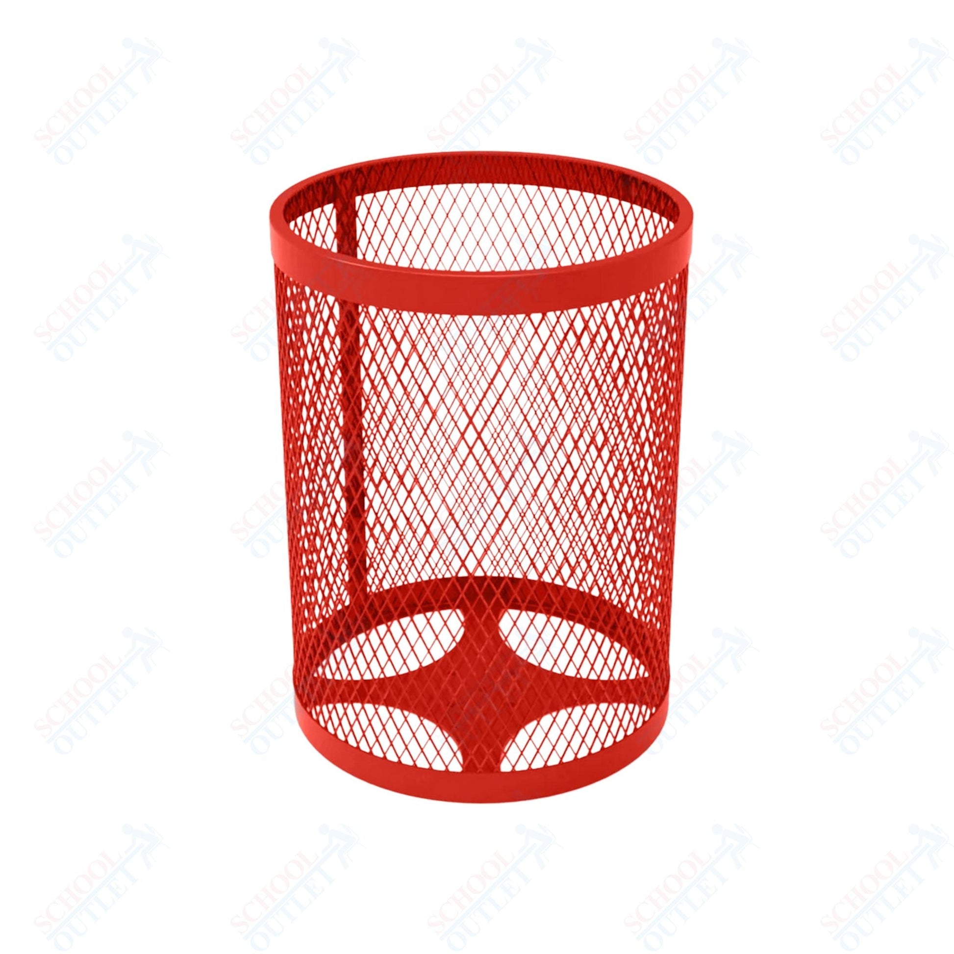 MyTcoat - 32 Gallon Metal Trash Receptacle 22.5" Diameter x 30" H (MYT - RRD32) - SchoolOutlet
