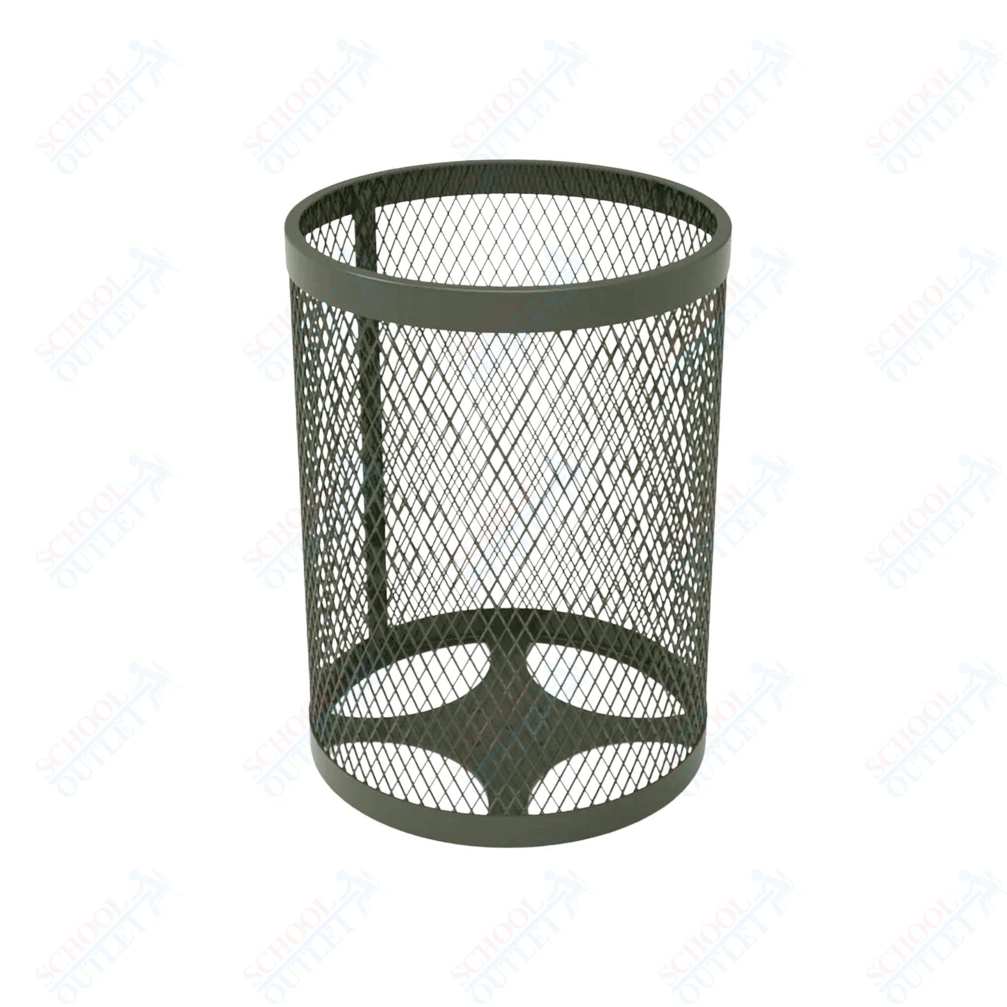 MyTcoat - 32 Gallon Metal Trash Receptacle 22.5" Diameter x 30" H (MYT - RRD32) - SchoolOutlet