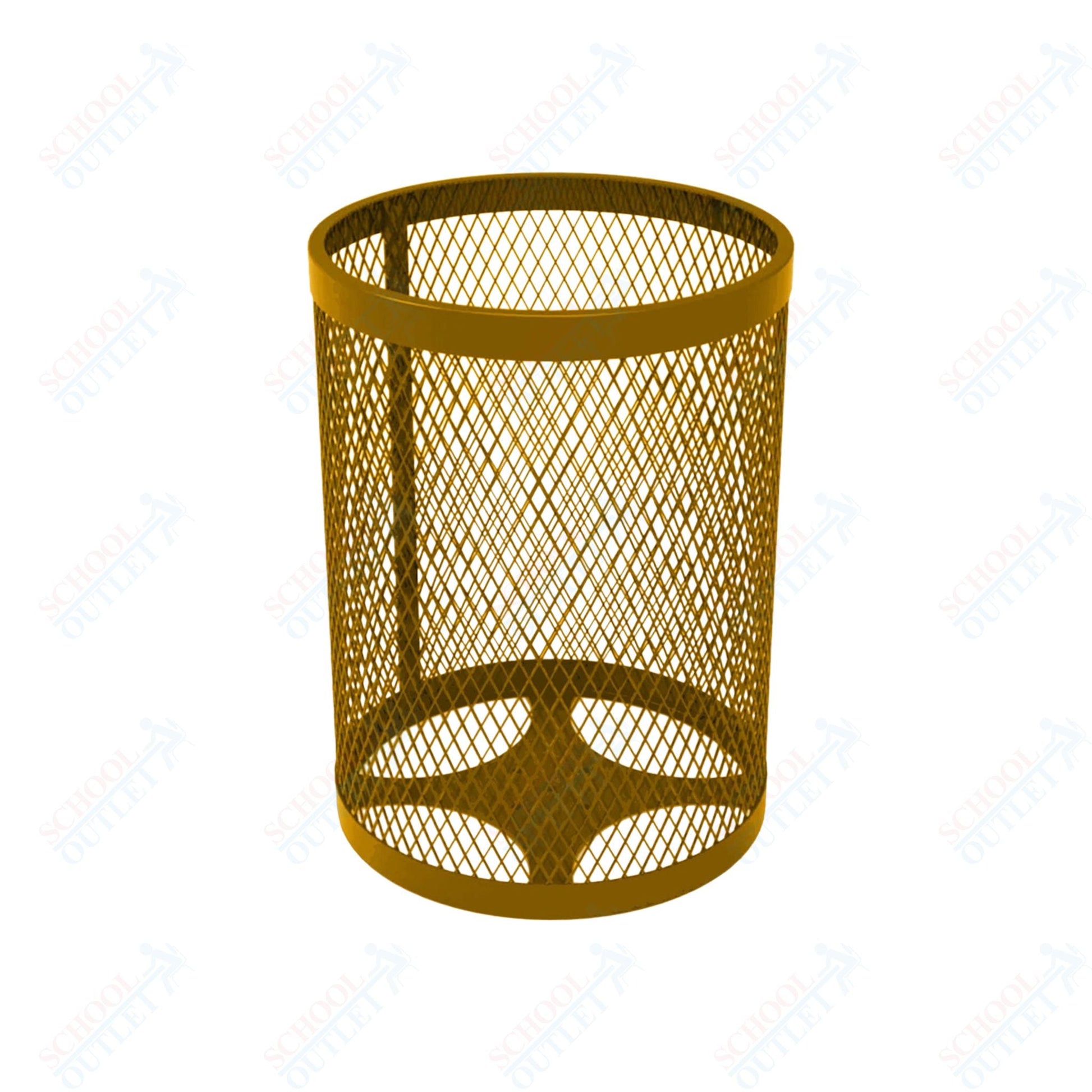 MyTcoat - 32 Gallon Metal Trash Receptacle 22.5" Diameter x 30" H (MYT - RRD32) - SchoolOutlet