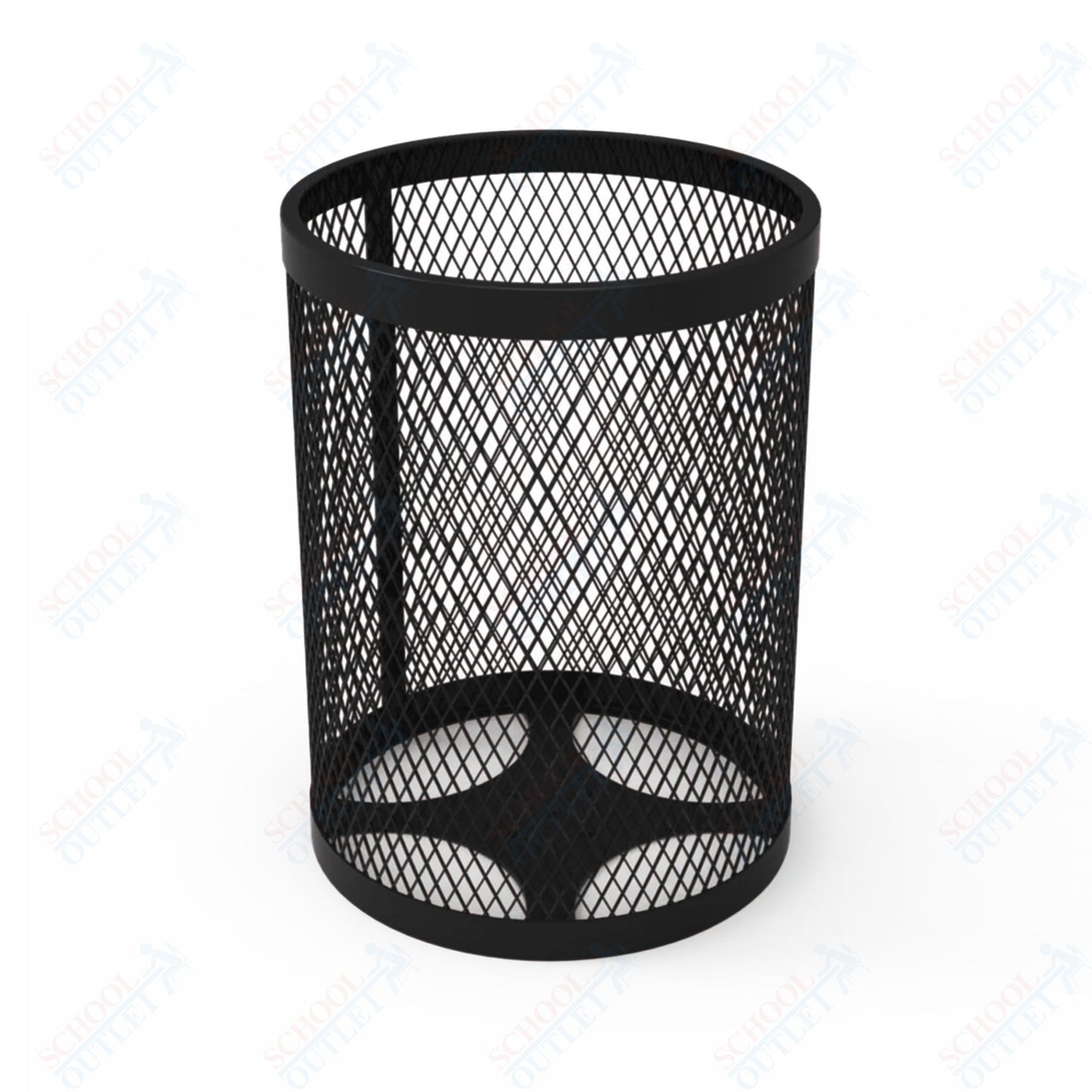 MyTcoat - 55 Gallon Metal Trash Receptacle 26" Diameter x 34" H (MYT - RRD55) - SchoolOutlet
