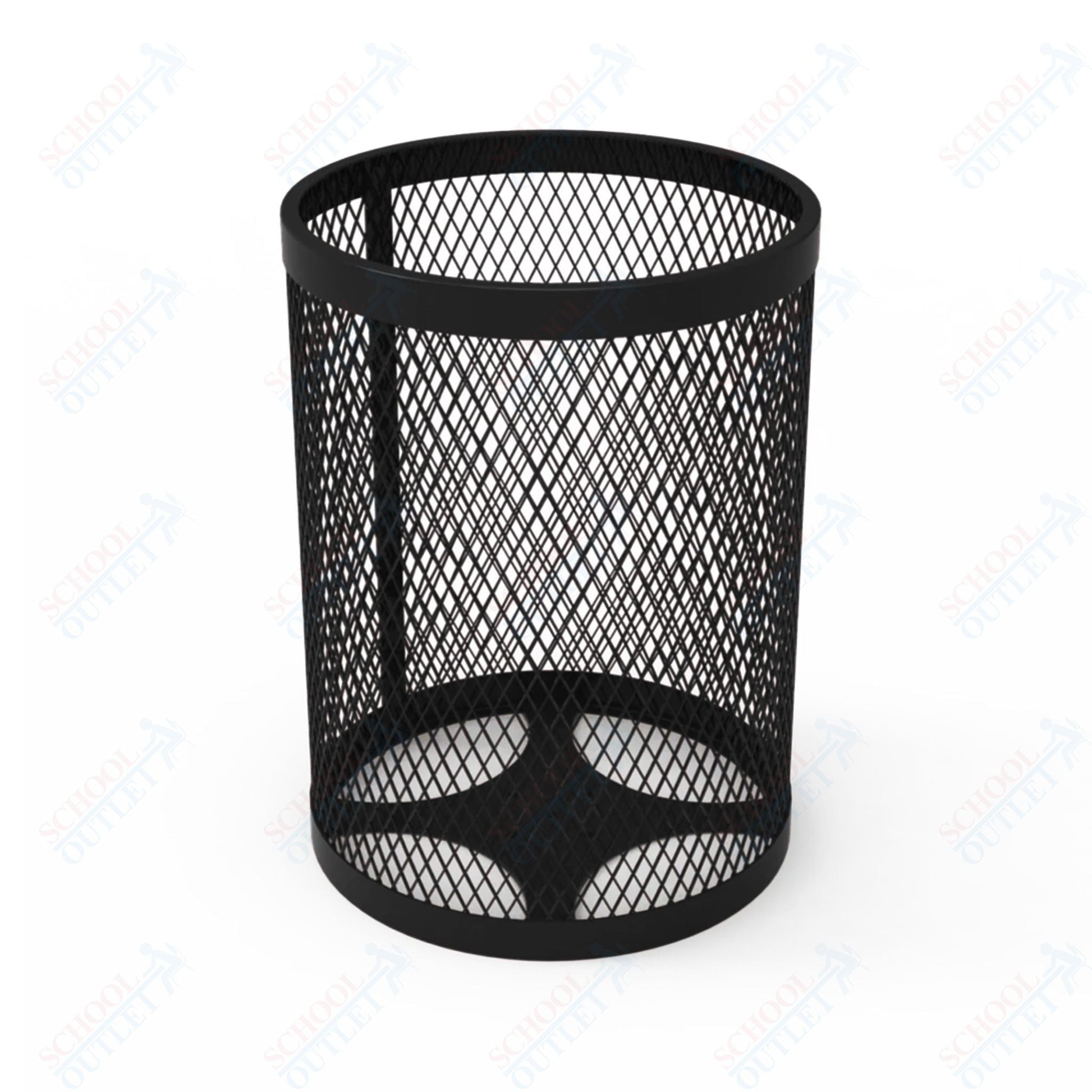 MyTcoat - 55 Gallon Metal Trash Receptacle 26" Diameter x 34" H (MYT - RRD55) - SchoolOutlet