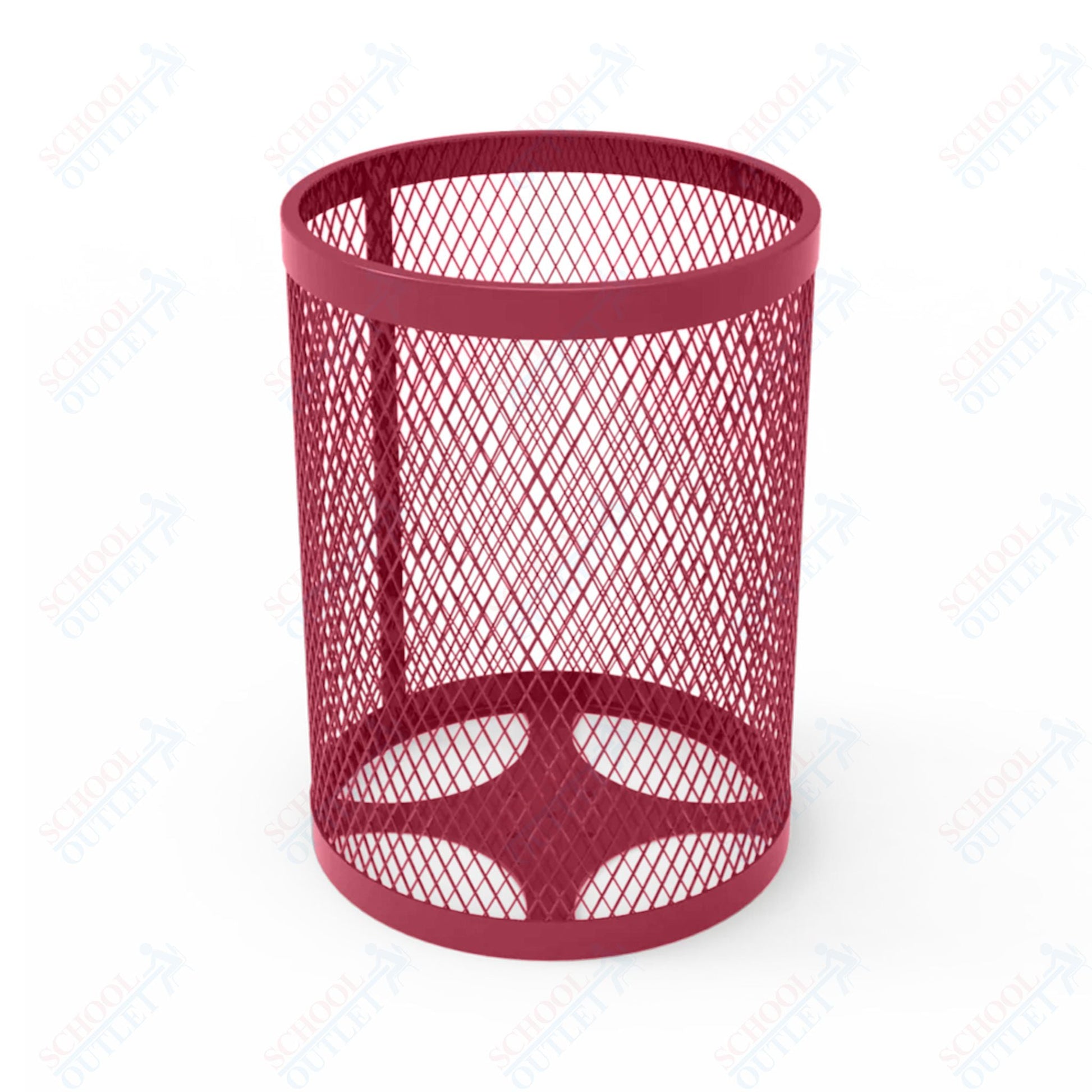 MyTcoat - 55 Gallon Metal Trash Receptacle 26" Diameter x 34" H (MYT - RRD55) - SchoolOutlet